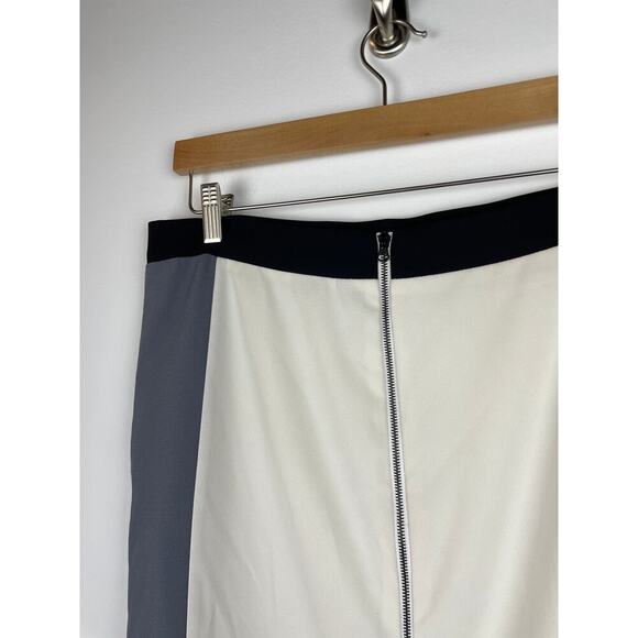 Narciso Rodriguez for Design Nation Back Zip Colorblock Lined Skirt Size 10 - Picture 5 of 9